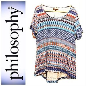 Tunic-High/Low, Super Soft, Short Sleeve, Scoop